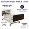 Medacure Standard Height Expandable Hospital Bed, Fully Electric with ProEx 48 Mattress MC-SLB48XMH1KA - alternate 7